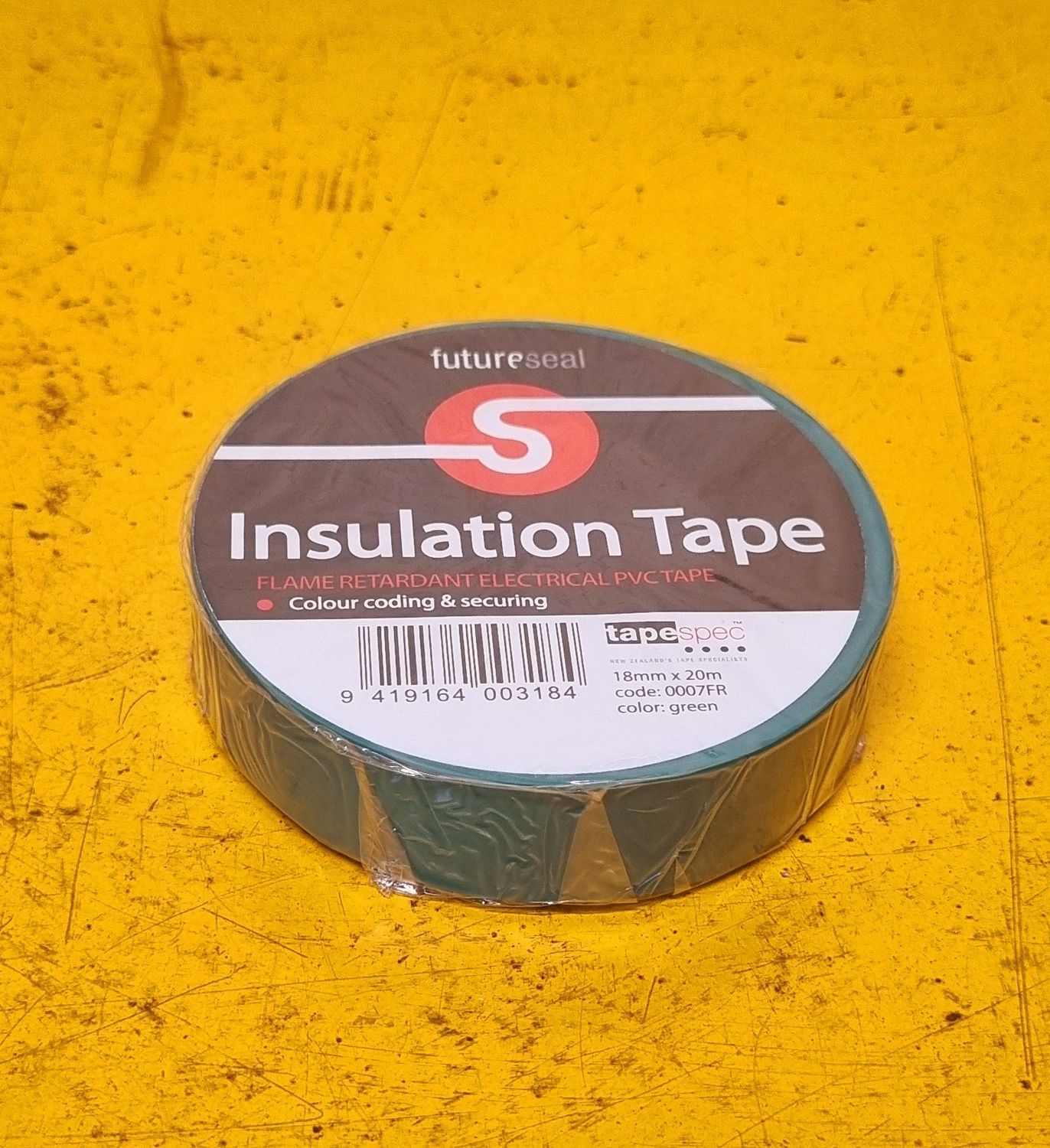 TAPE INSULATION GREEN 19MMX20M