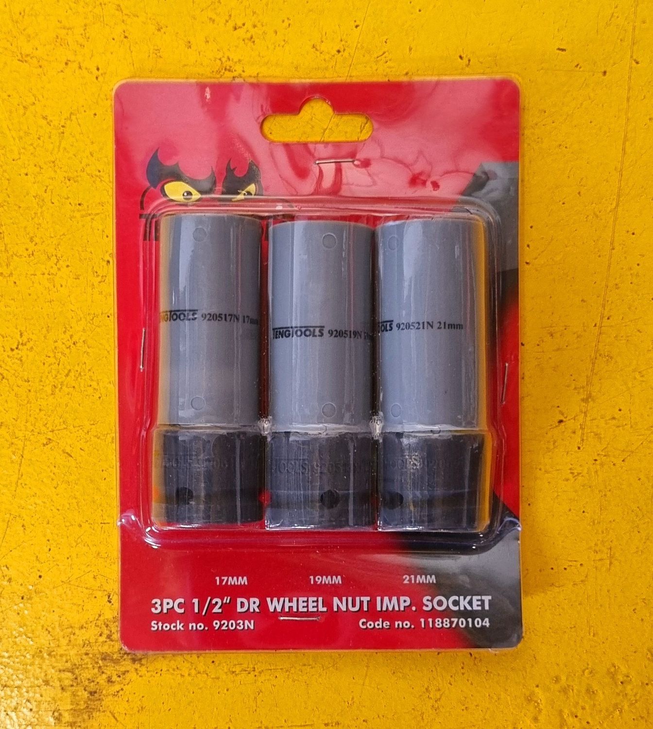 SOCKET SET WHEEL NUT IMPACT 3PC