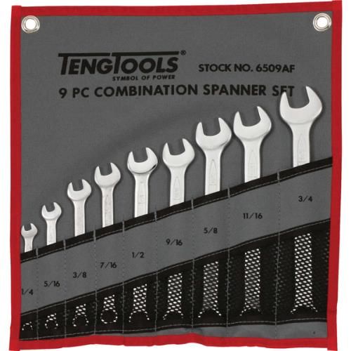 SPANNER SET 1/4-3/4 IMPERIAL TOOL ROLL TENG