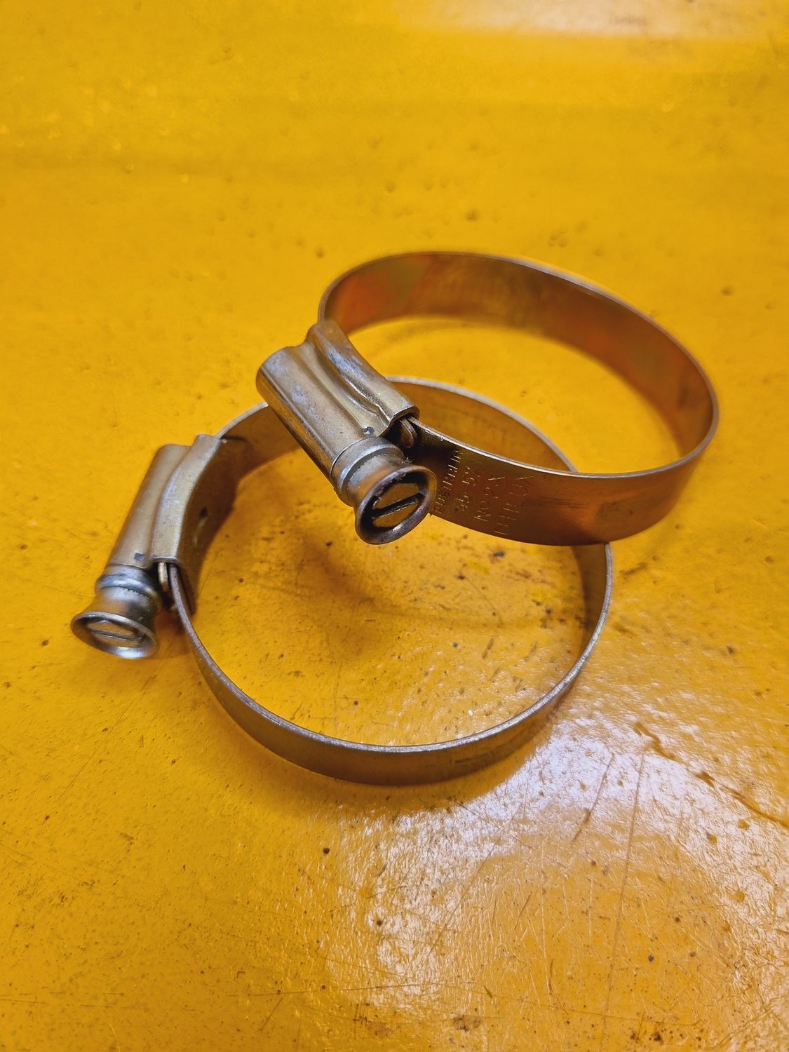 HOSE CLAMP 45-57MM UTILUX NO 2X YELLOW ZINC PLATED