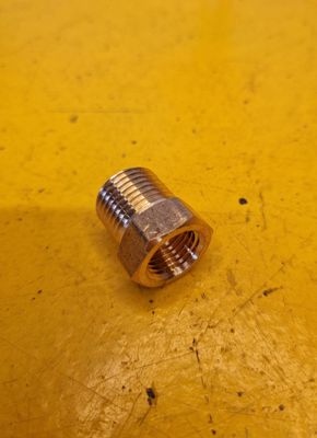 BRASS REDUCING BUSH M16X1.5 MALE TO 1/4 BSP FEMALE