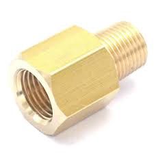 BRASS ADAPTOR M12X1.5 (M) TO 1/8 BSP (F)