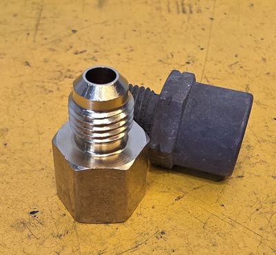 BRASS FLARE FEMALE CONNECT 1/4 TUBE X 1/4 BSP