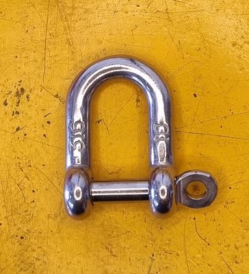 SHACKLE D 10MM SS316 CAPTIVE PIN