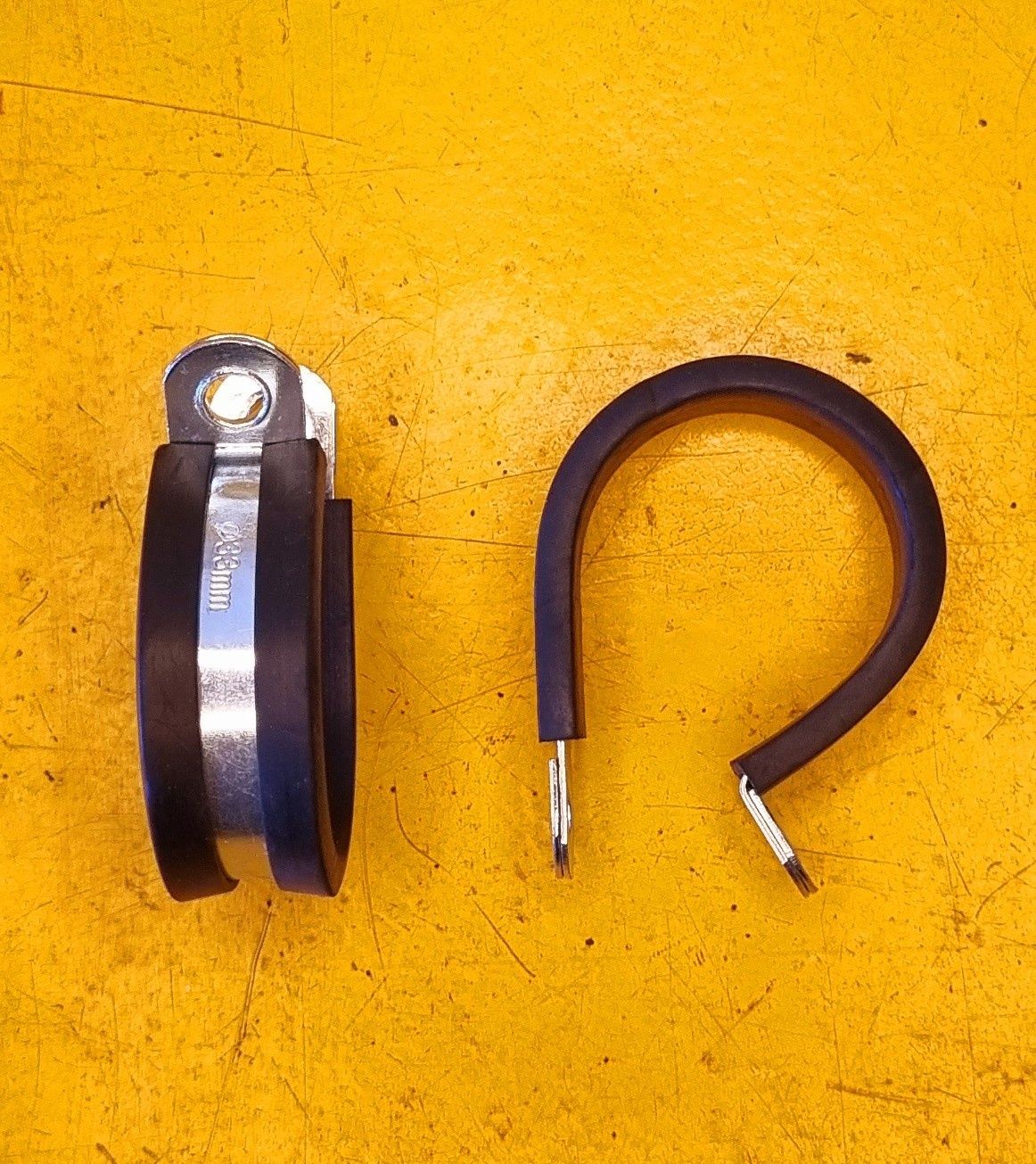 P-CLAMP 35MM STEEL RUBBER LINED