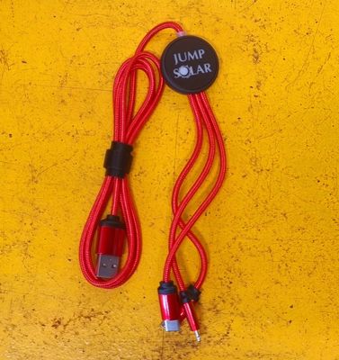 JUMP SOLAR USB PHONE CABLE 3 PLUG