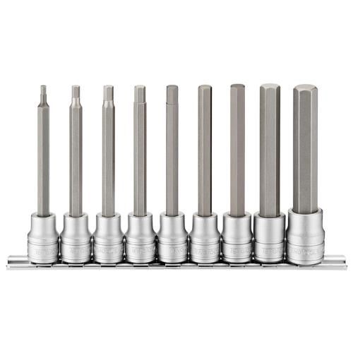 SOCKET SET 3/8DR ALLEN BITS LONG 3-12MM