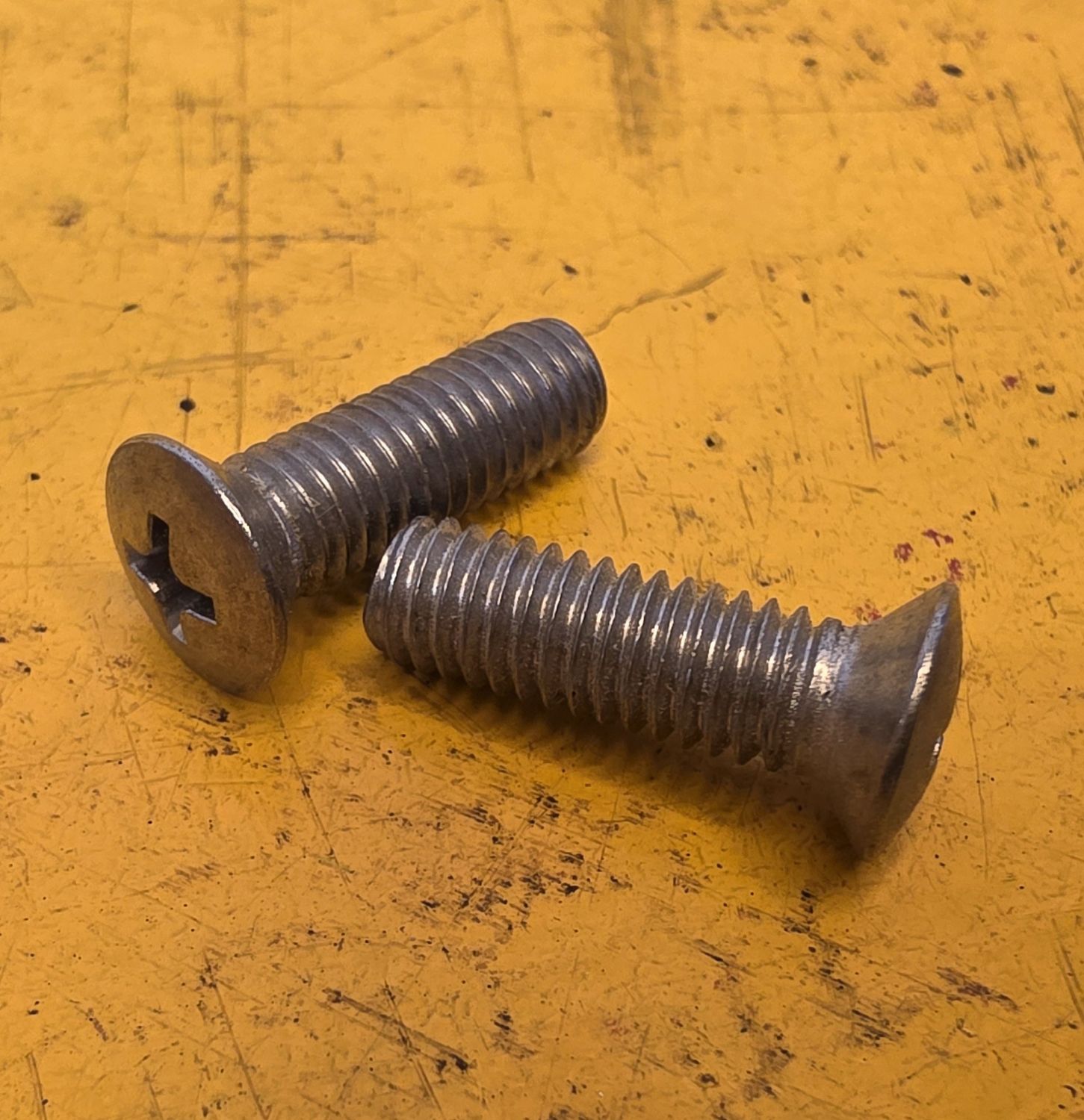 SCREW M6X18 MACHINE CSK PHILLIPS NICKEL PLATED BRASS