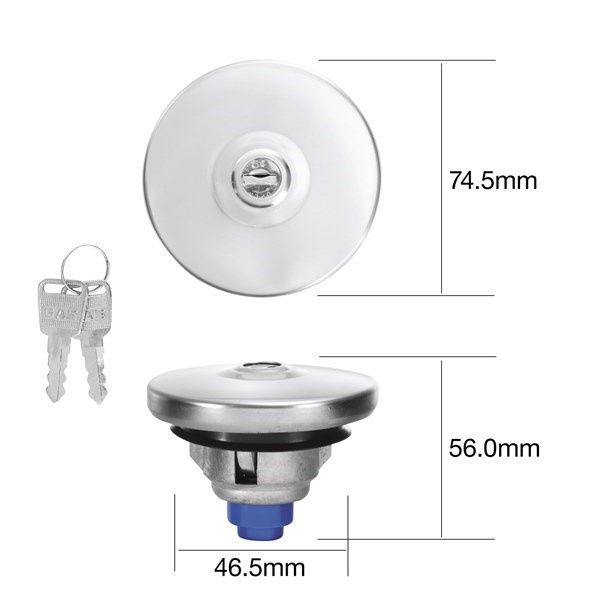 FUEL CAP TFL217 CHROME LOCKING