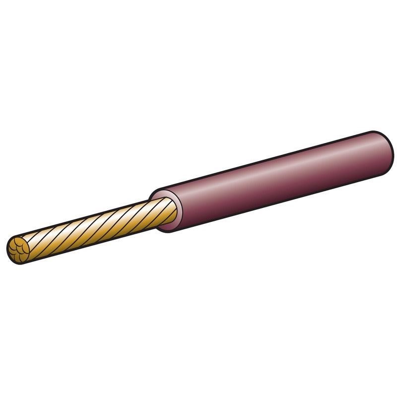 CABLE 4MM SINGLE CORE 25A BROWN 1M