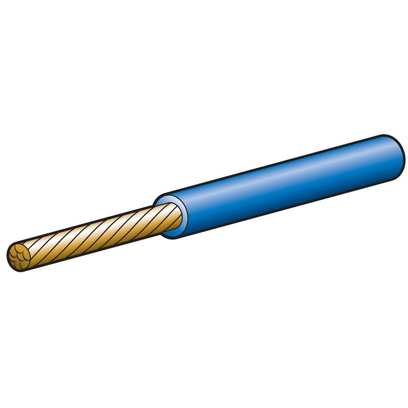 CABLE 4MM SINGLE CORE 25A BLUE 1M