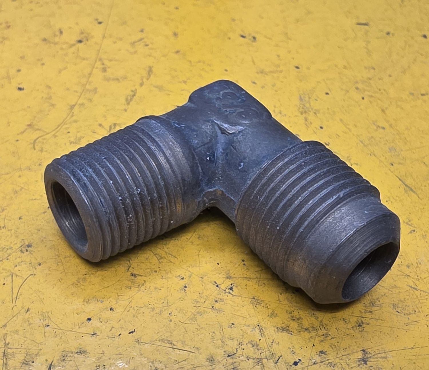 BRASS 45 DEG FLARE 90 DEG MALE ELBOW 1/2 TUBE X 3/8 NPT