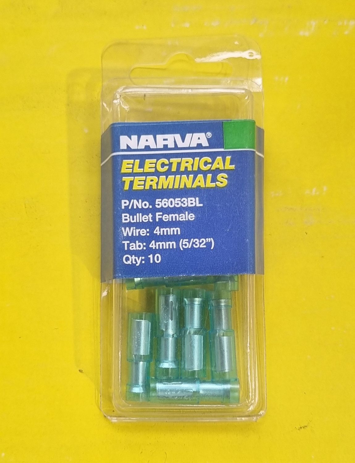 BULLET TERMINAL FEMALE CONNECTOR BLUE 4MM