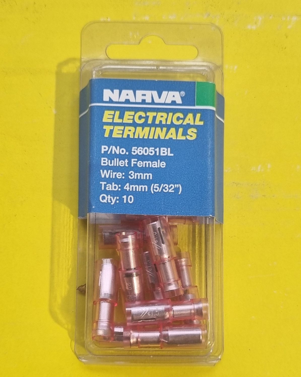 TERMINAL BULLET FEMALE INSUL RED 4MM POLYCARBONATE