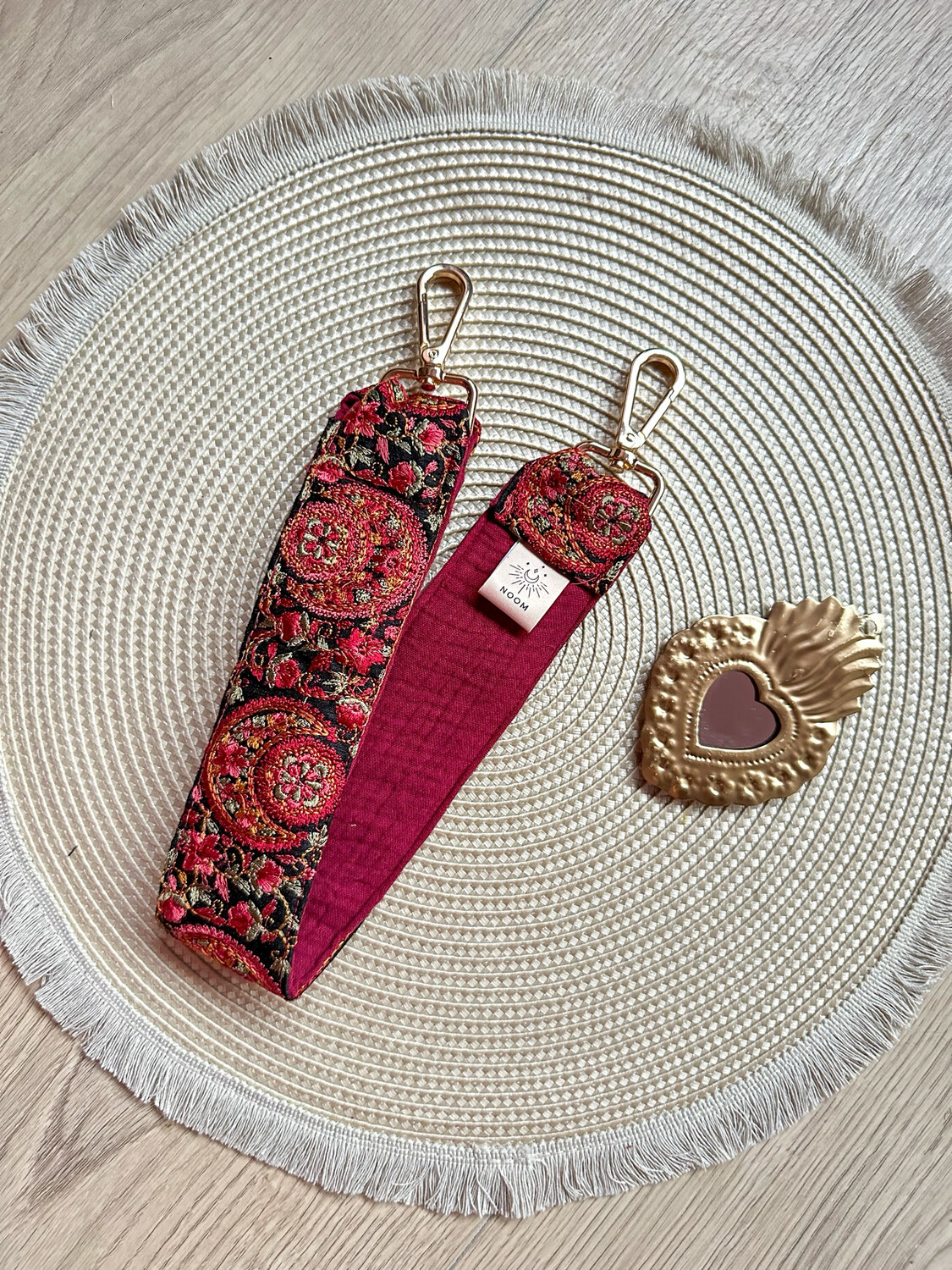 Korte Mousseline NOOM Strap Rood/Zwart