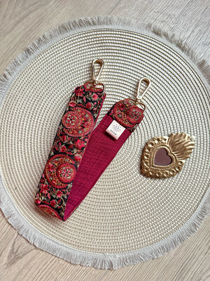 Korte Mousseline NOOM Strap Rood/Zwart