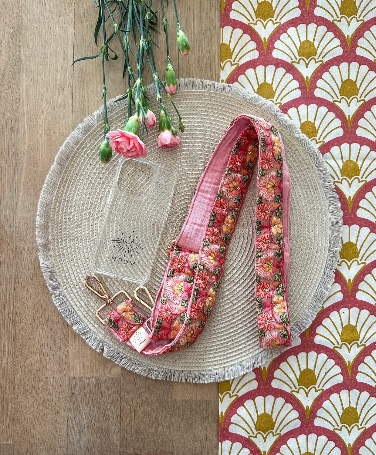 Mousseline Flower Strap Licht Roze