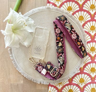 Mousseline Butterfly Strap Paars