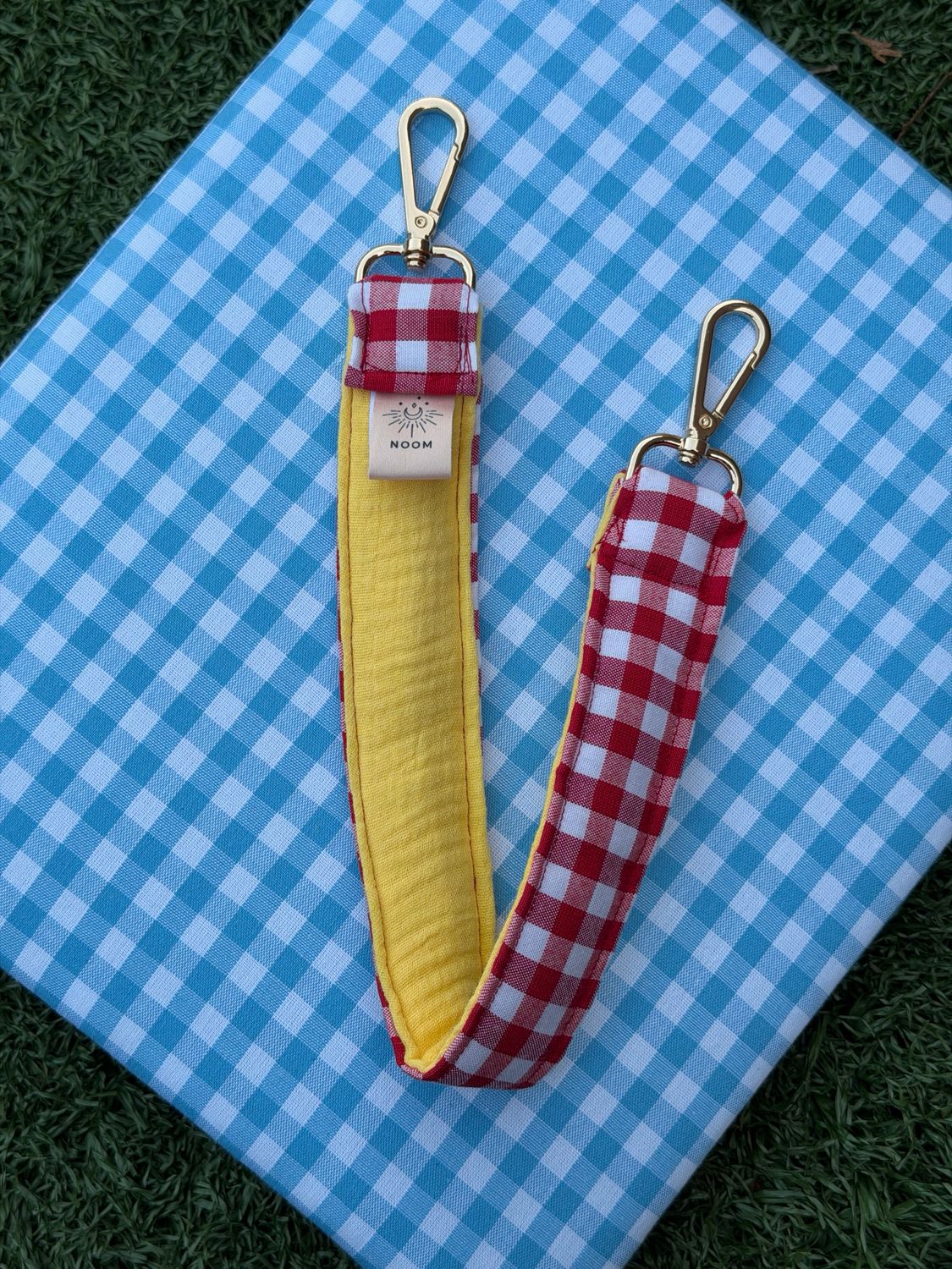Korte Strap Mousseline PickNick Rood/Geel