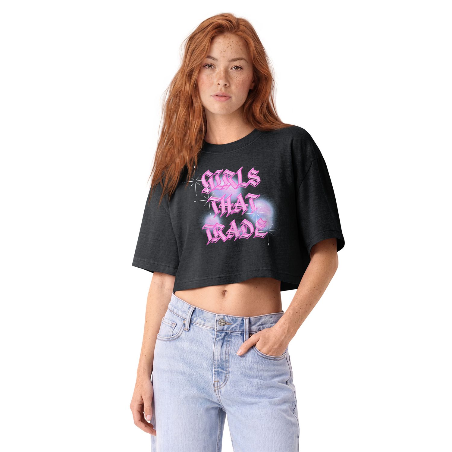 Women’s garment dye cropped tee