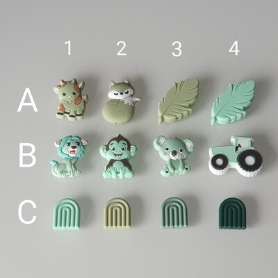 Nuggikette "Rainbow green"