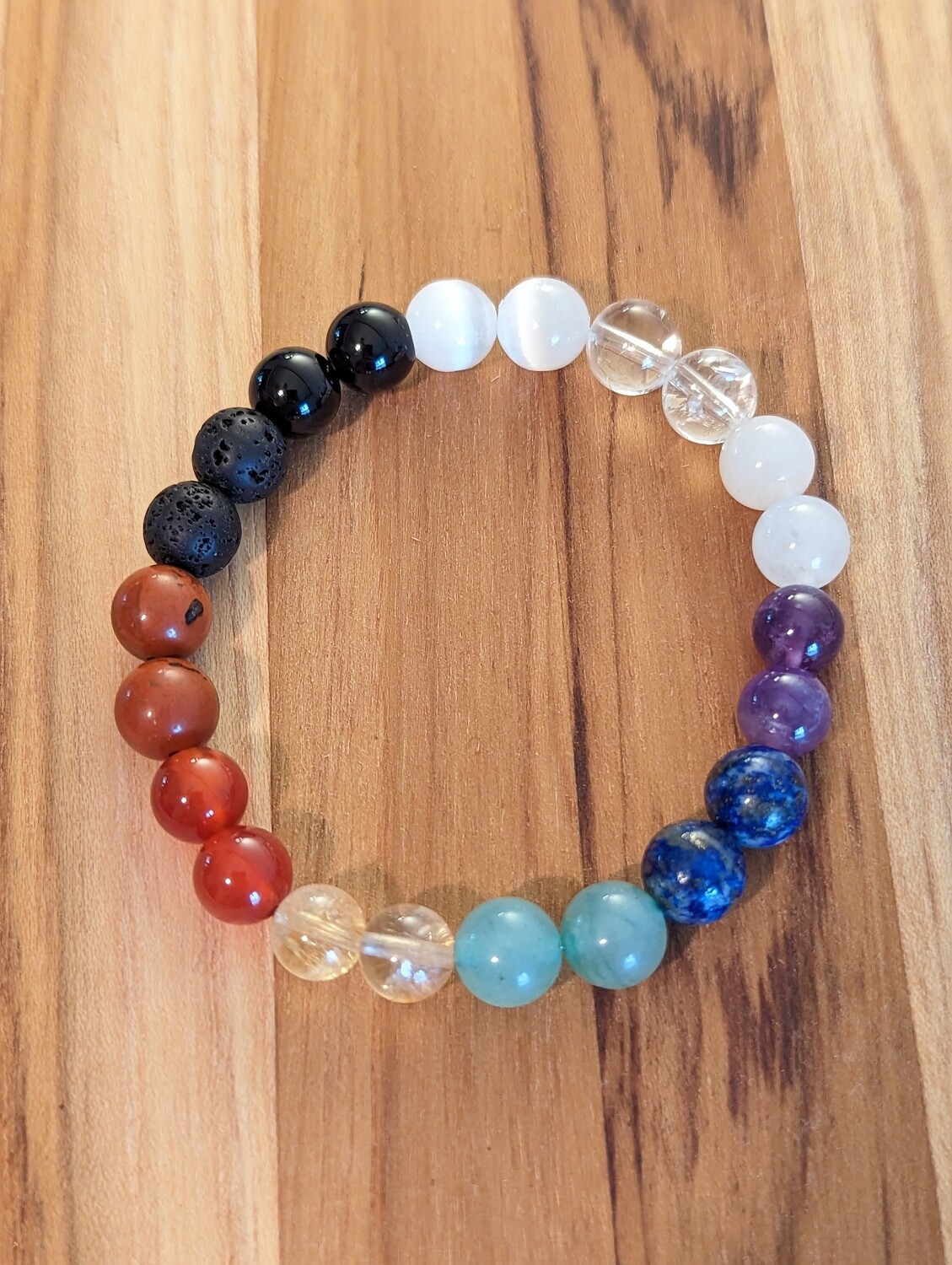 Chakra Bracelet - Two Bead - 8mm