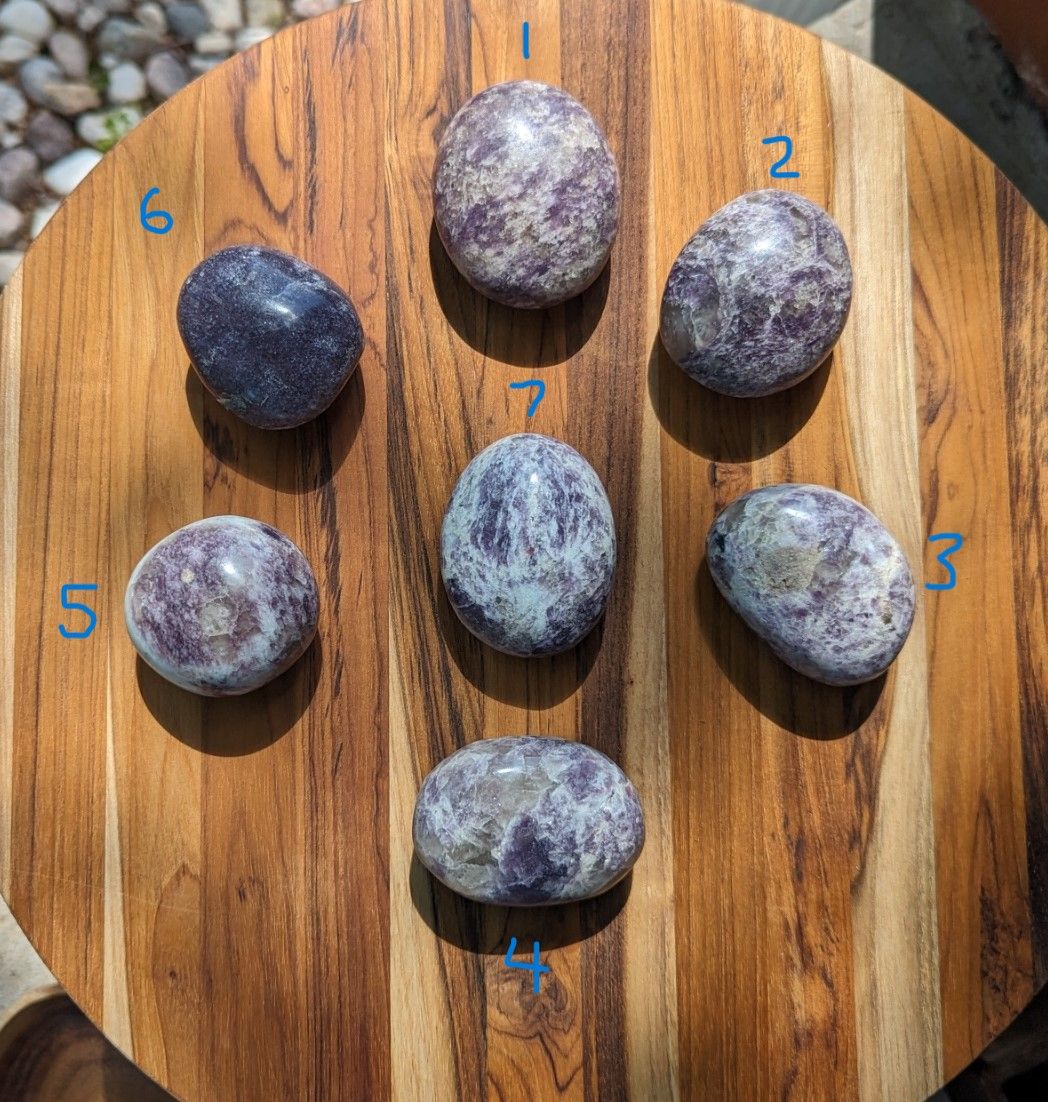 Lepidolite Palm Stones