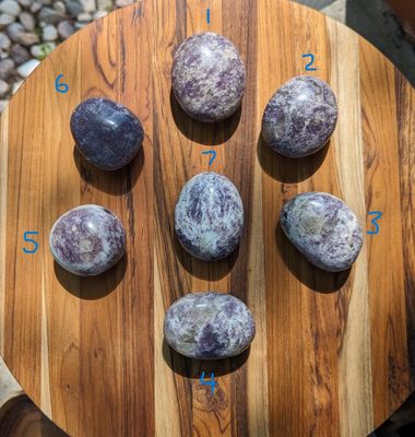 Lepidolite Palm Stones