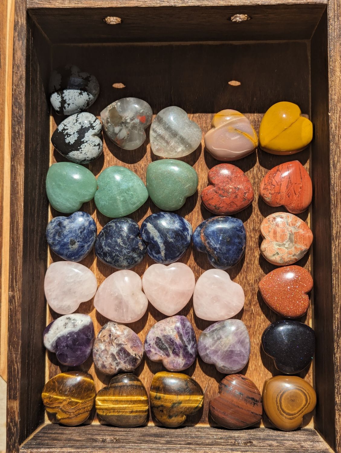1" Hearts - High Grade Assorted Crystal Types