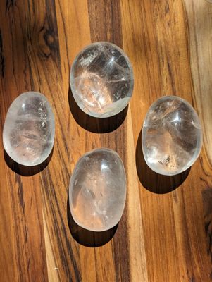 Clear Quartz Palm Stones