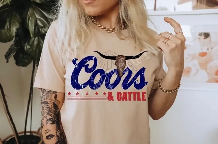 Coors & Cattle Western Tee