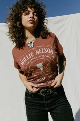 Willie Nelson Whiskey Label Tee -