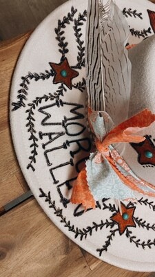 Morgan Wallen Burn Sunflower & Feather Cowboy Hat