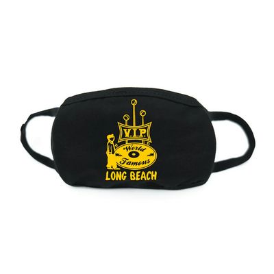 World Famous VIP Records Original Logo Black Face Mask