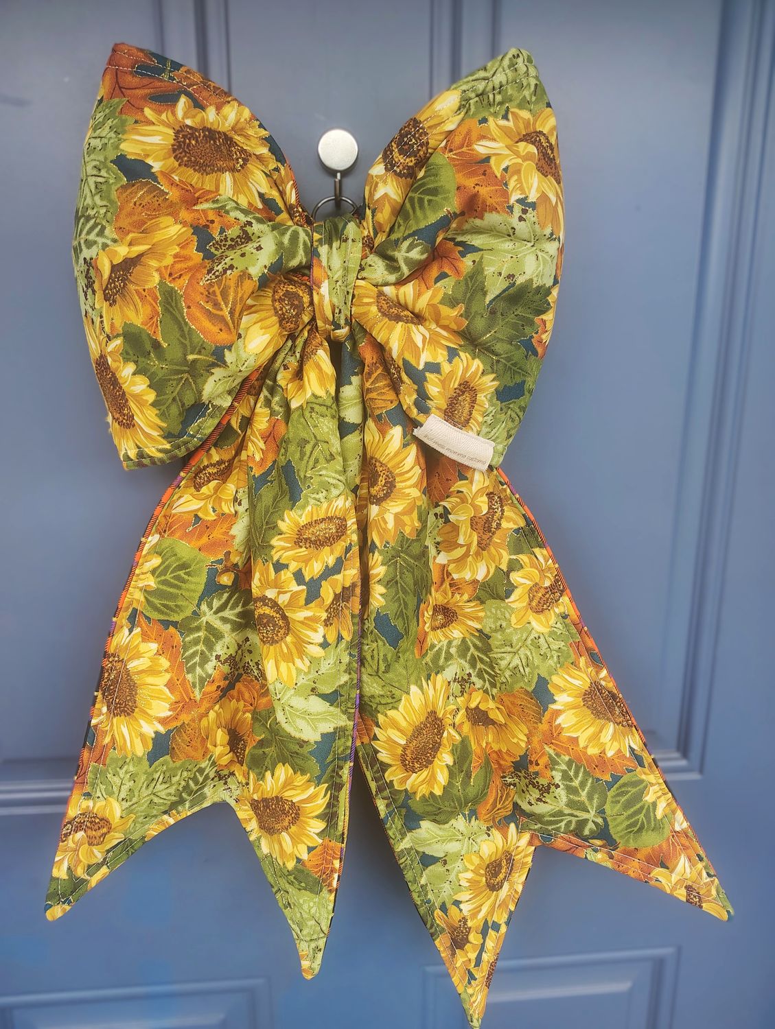 Reversible Door Bow - Sunflower Fall/Halloween Plaid