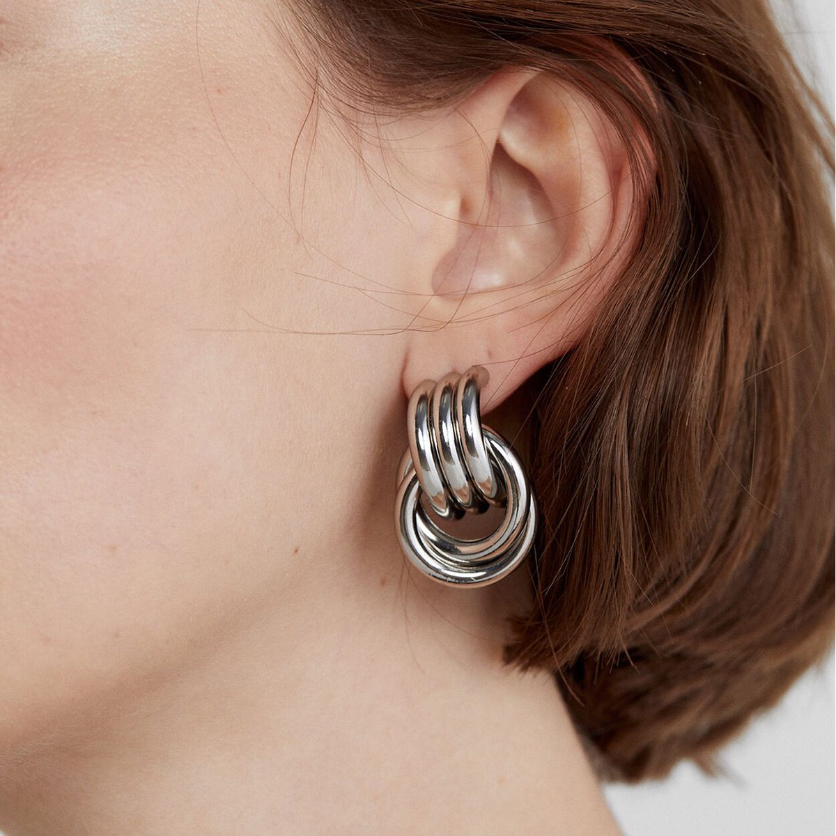 Vuelta silver earrings