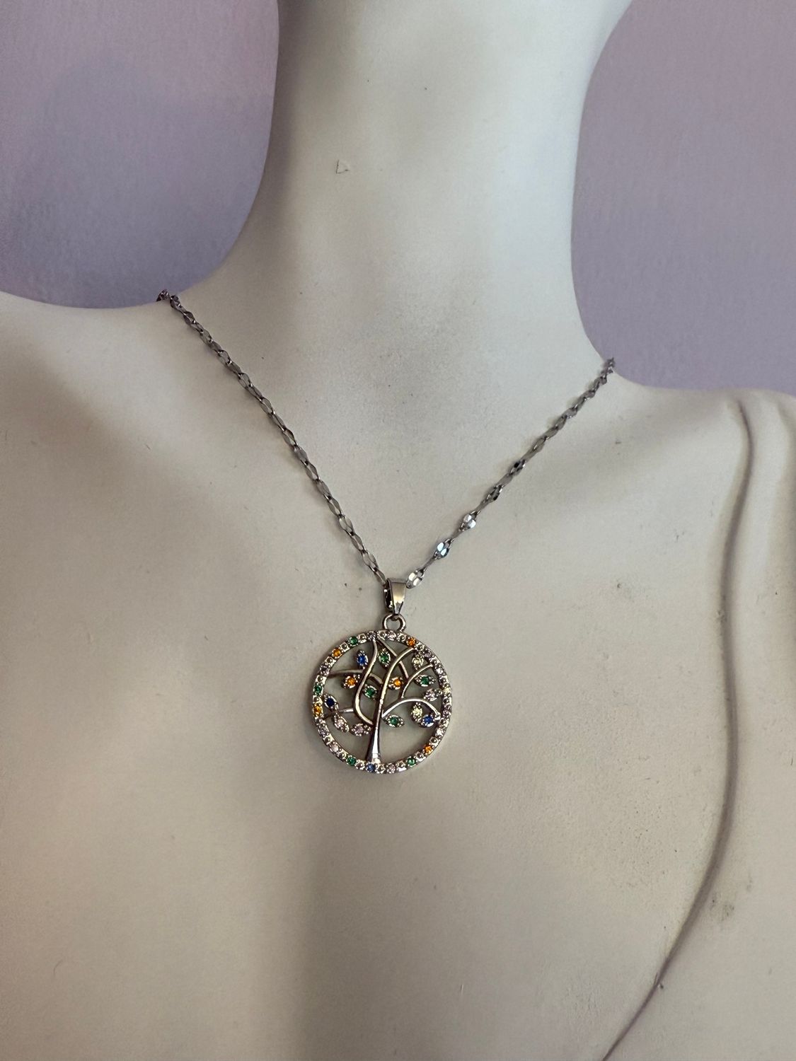Tree of love silver necklace