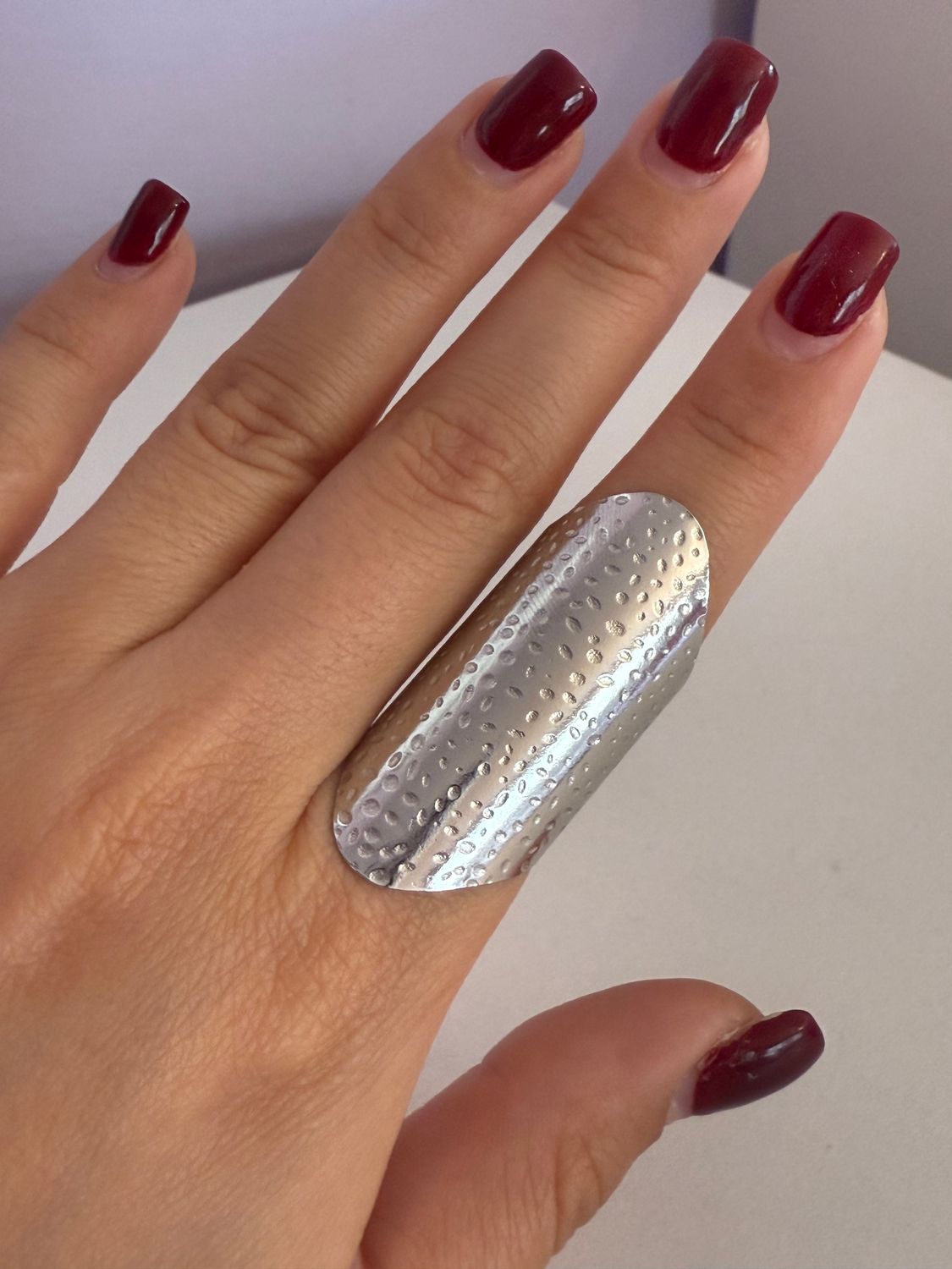Chunky silver ring