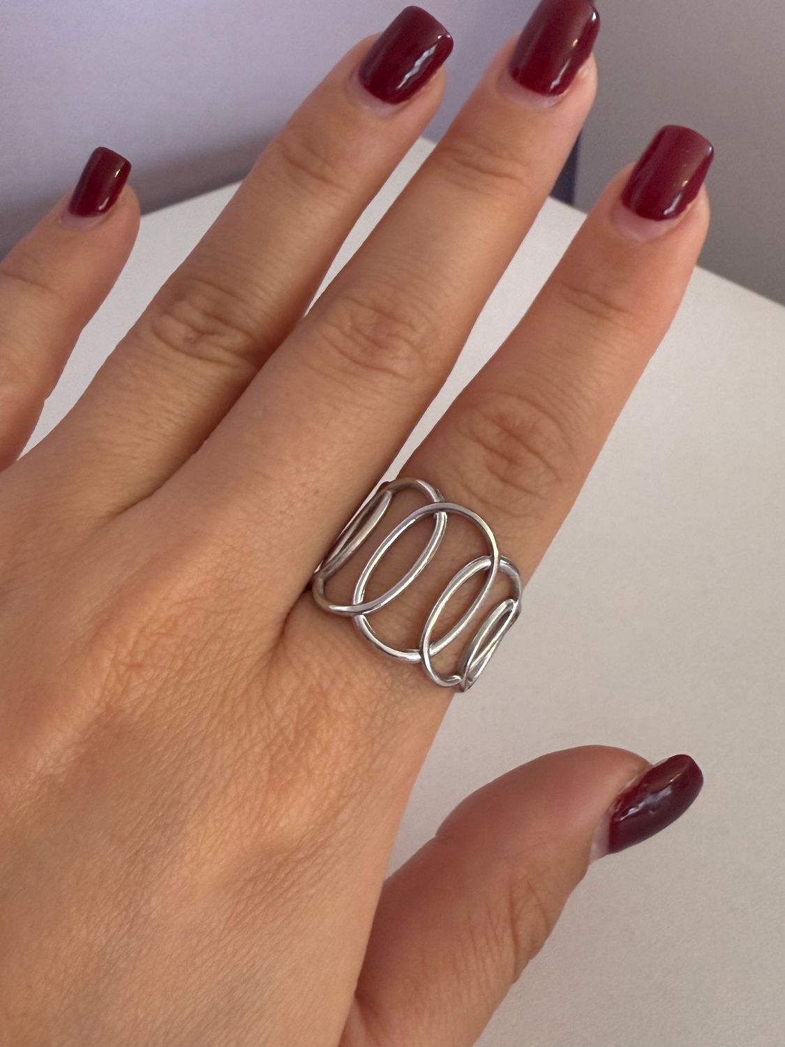 Circles silver ring