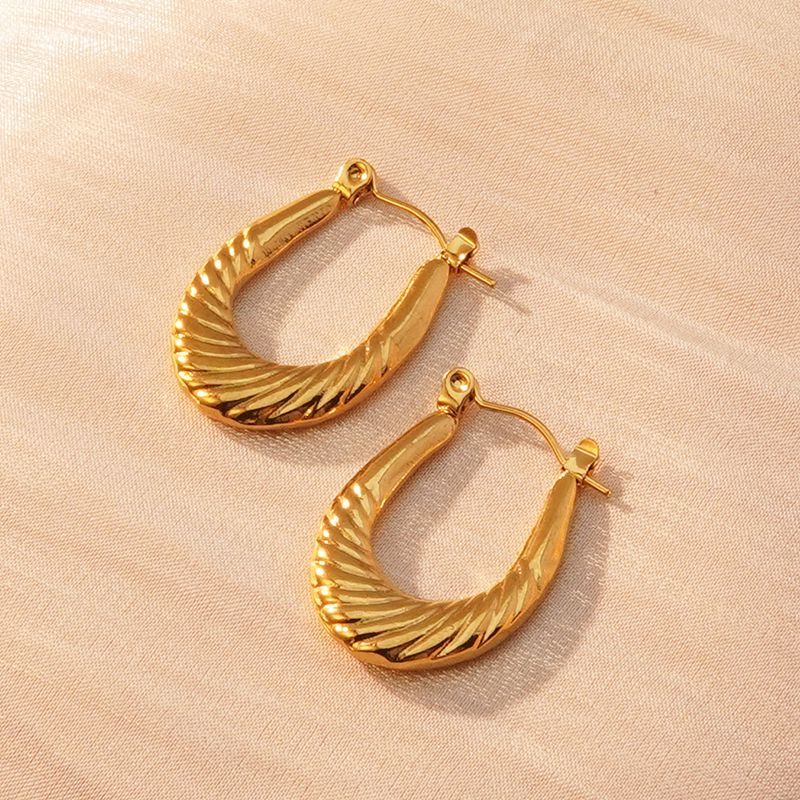 Gold casual hoops