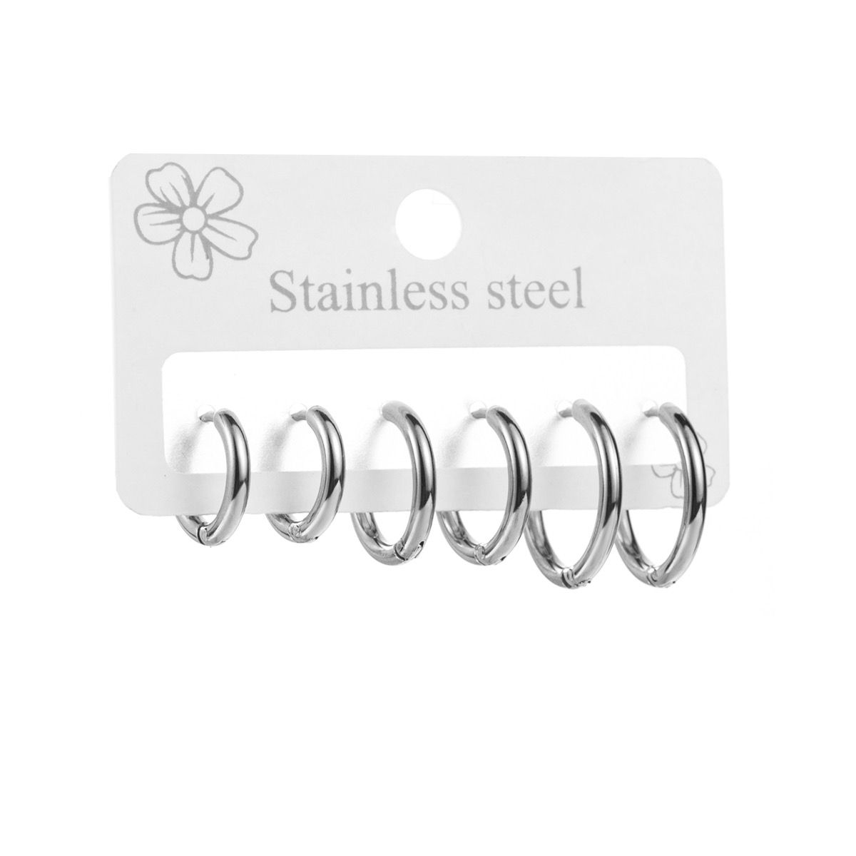 Everyday silver hoops