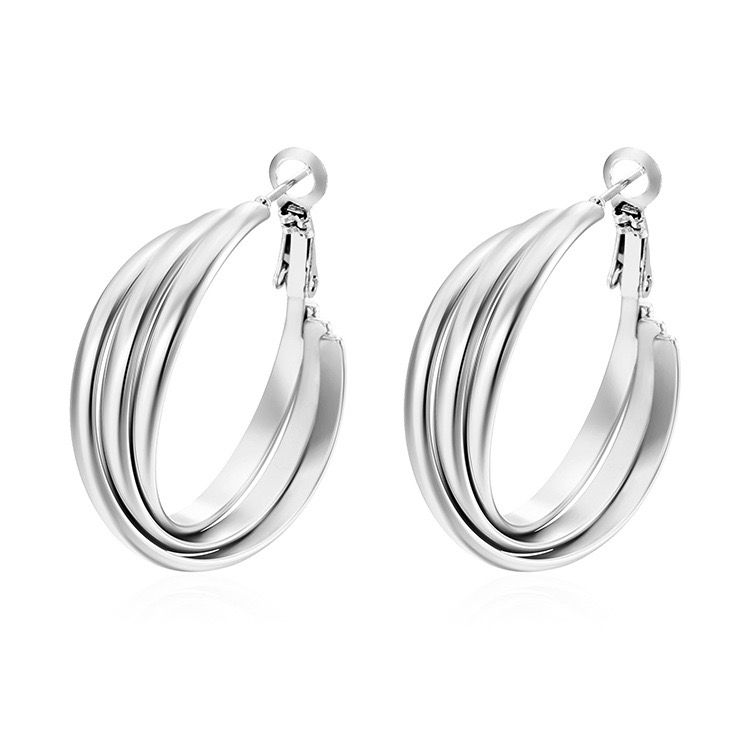 Silver hoops