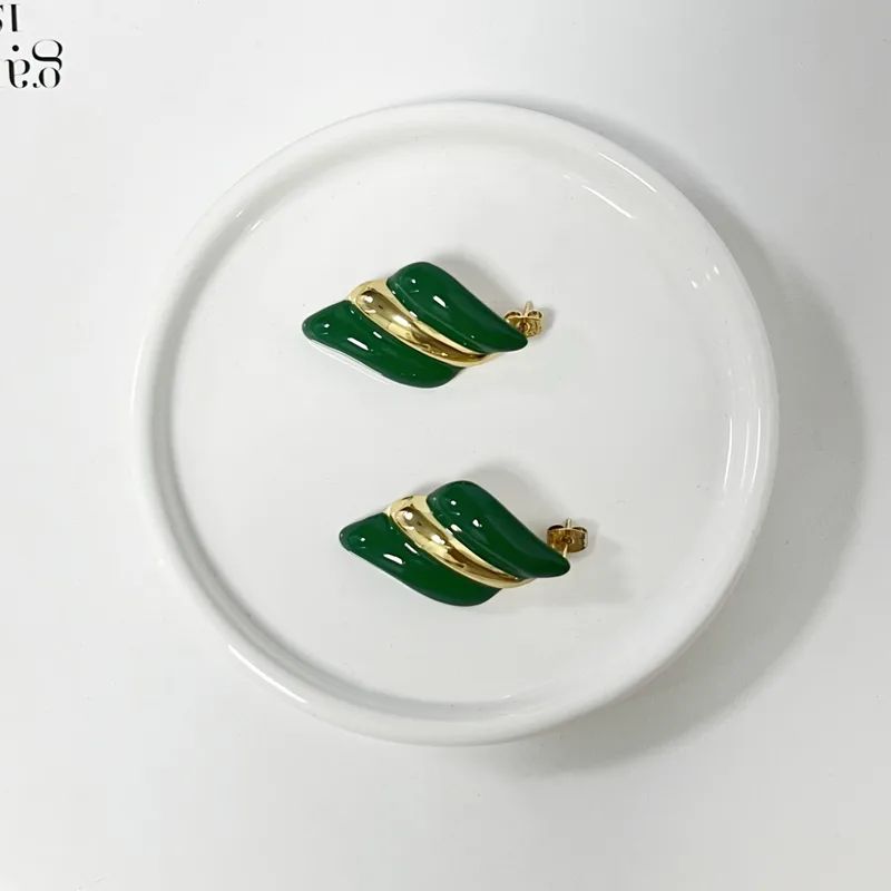 Wings gold earrings
