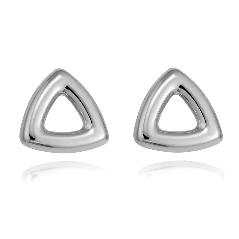 Triangle silver earrings
