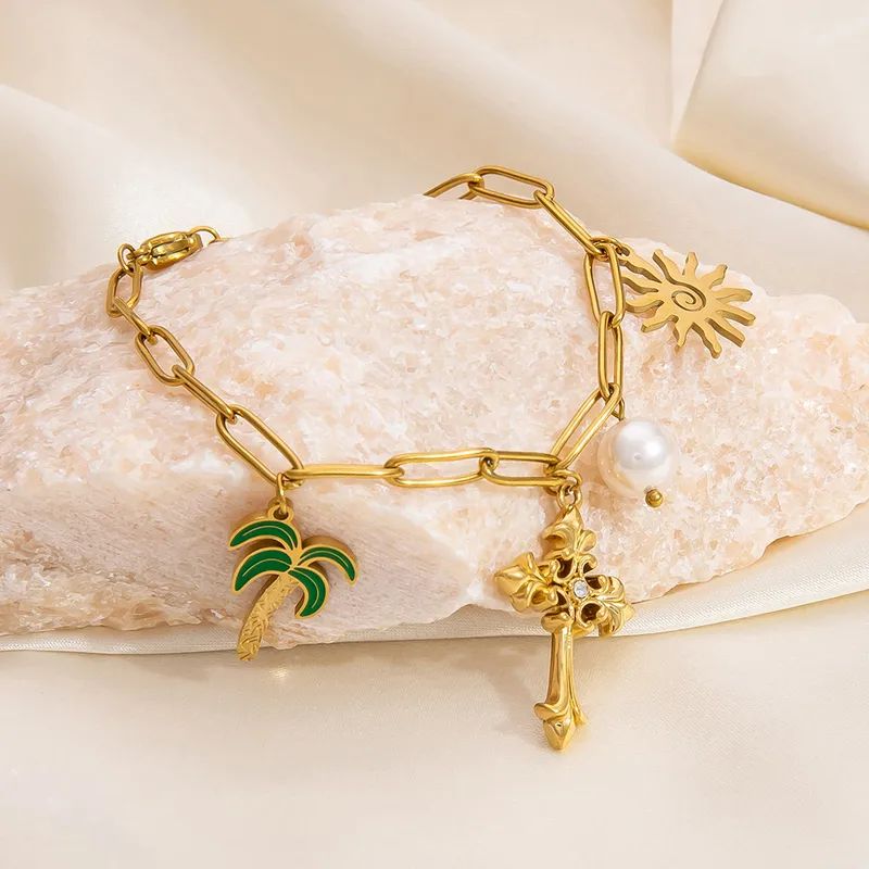 Charm gold bracelet