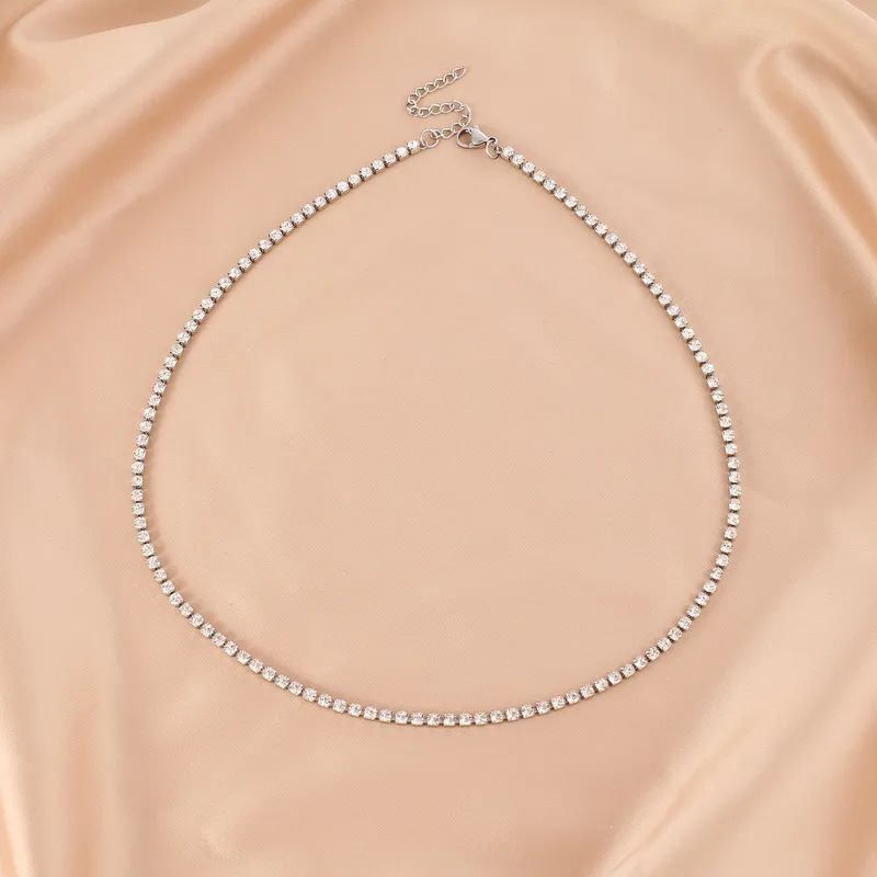 Tennis necklace silver 3mm
