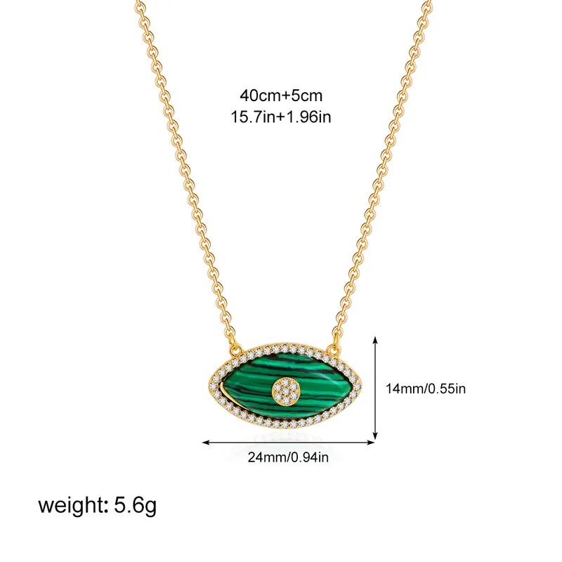 Green eye necklace