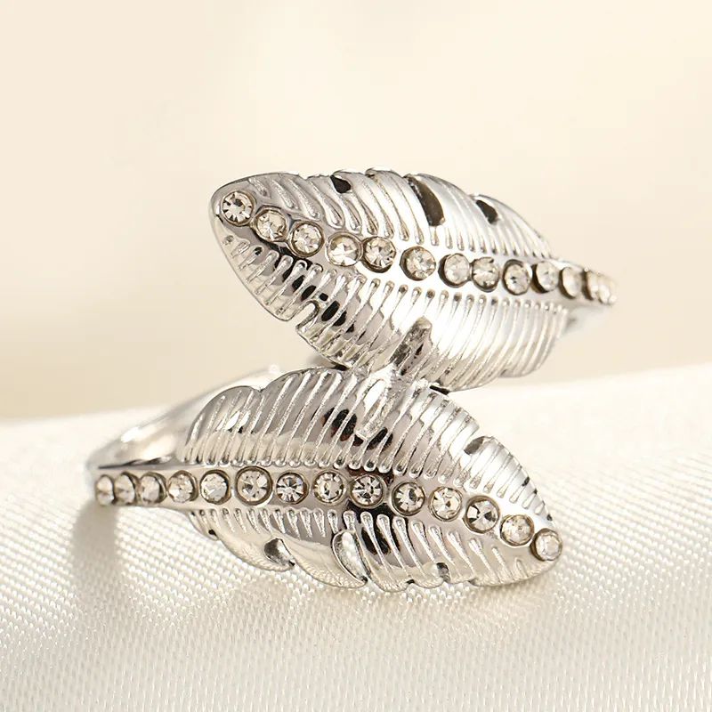 Leaf silver ring