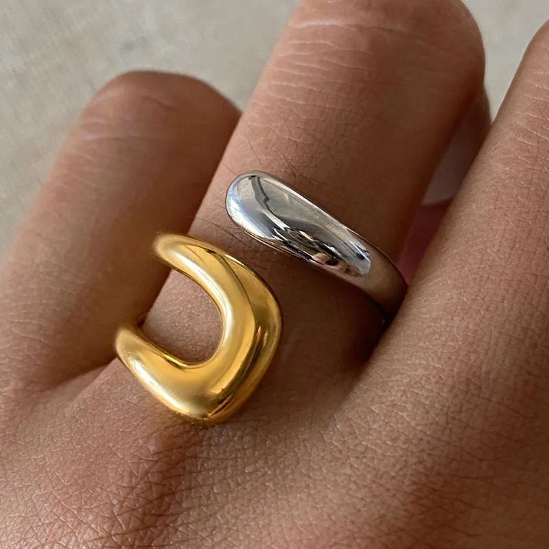 Liv silver-gold ring