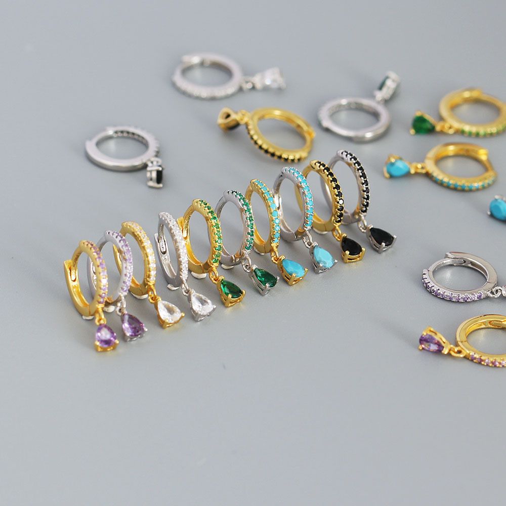 Drops silver earrings